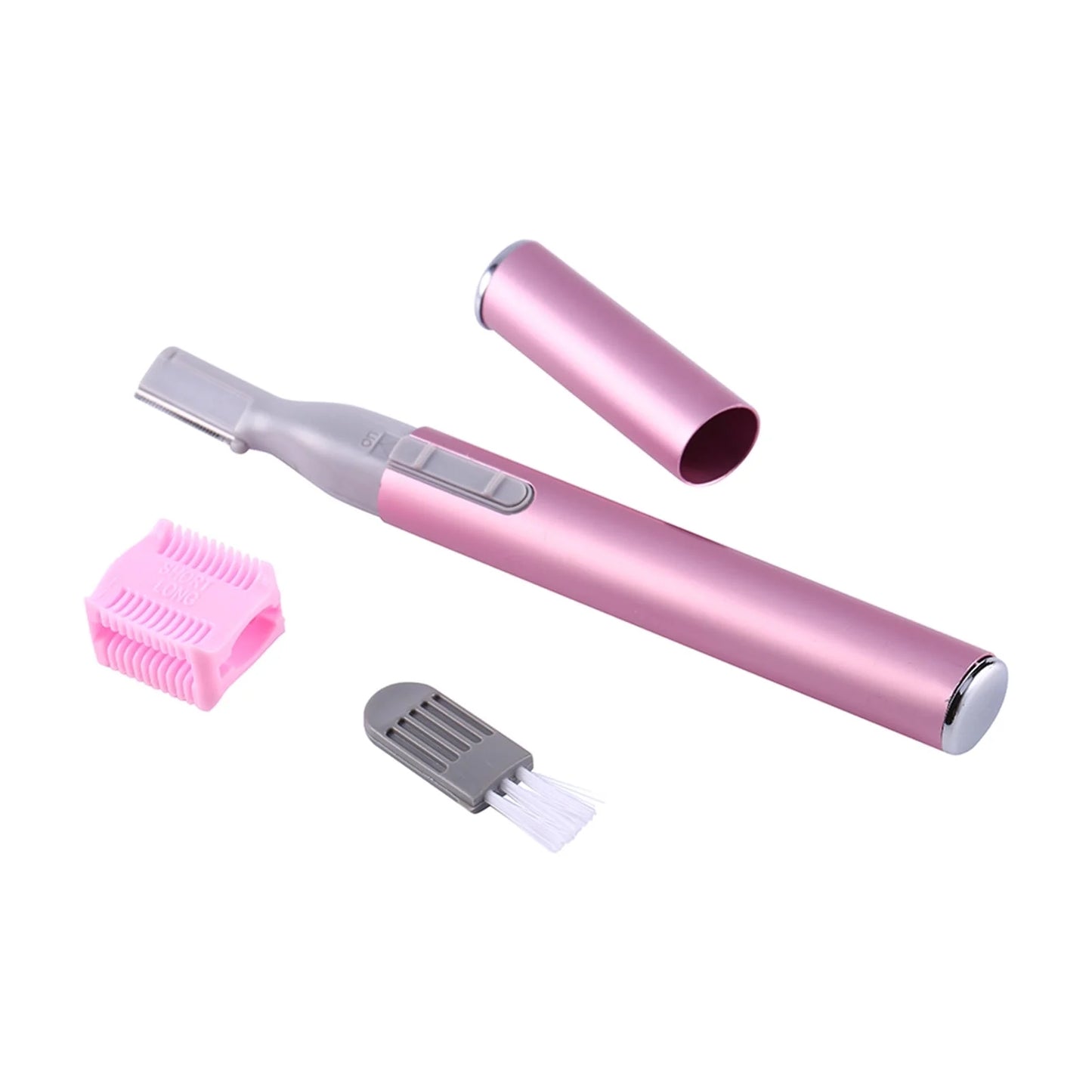 Ultimate Electric Eyebrow Trimmer for Women - Mini Battery-Operated Facial Hair Remover with Adjustable Comb for Effortless Grooming